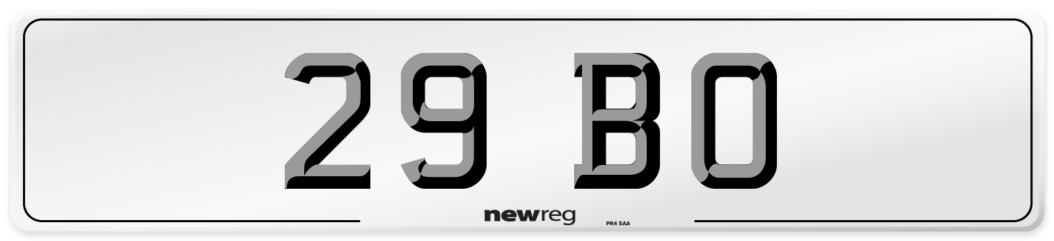 29 BO Number Plate from New Reg
